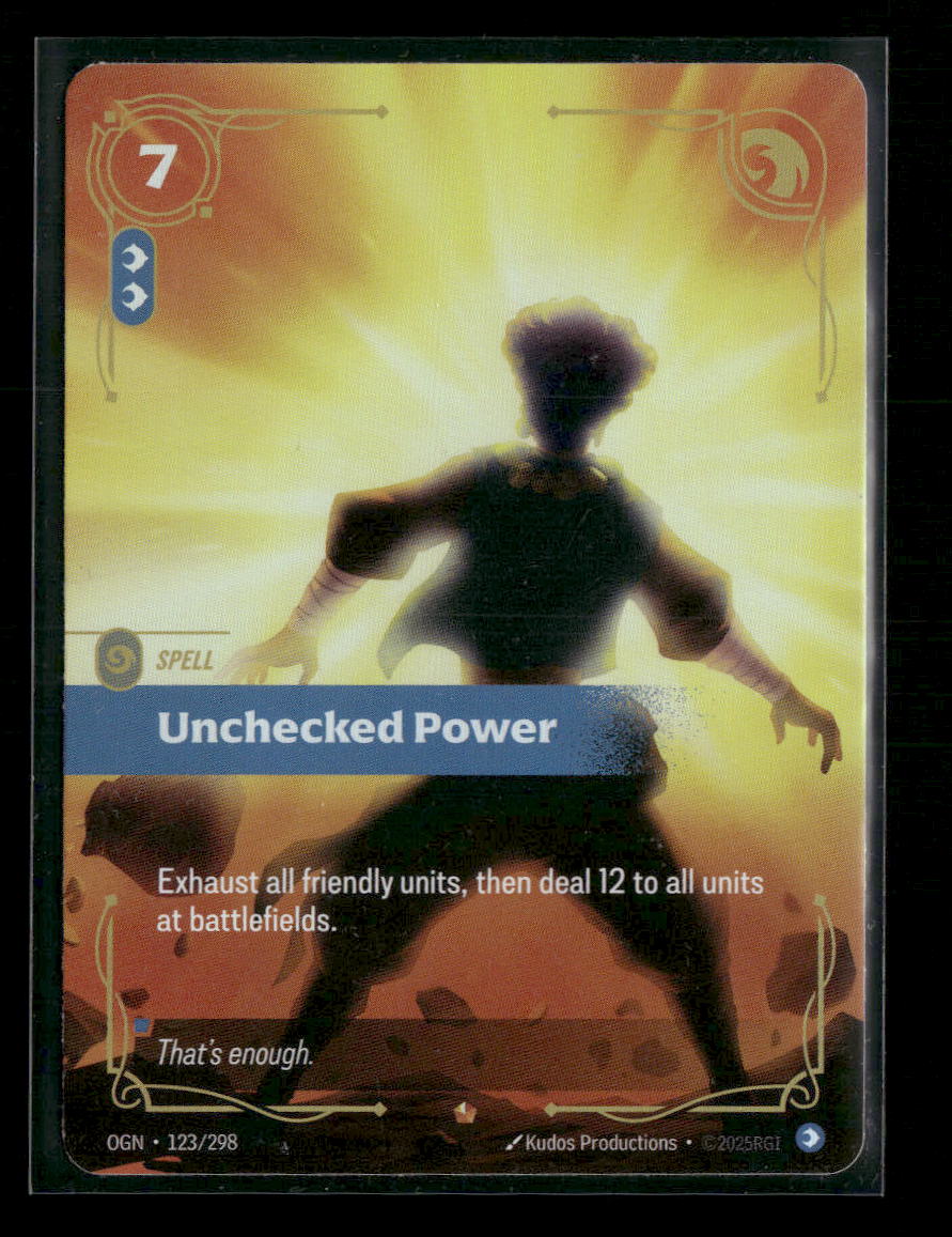 Unchecked Power #123/298 Rare - Riftbound Origins