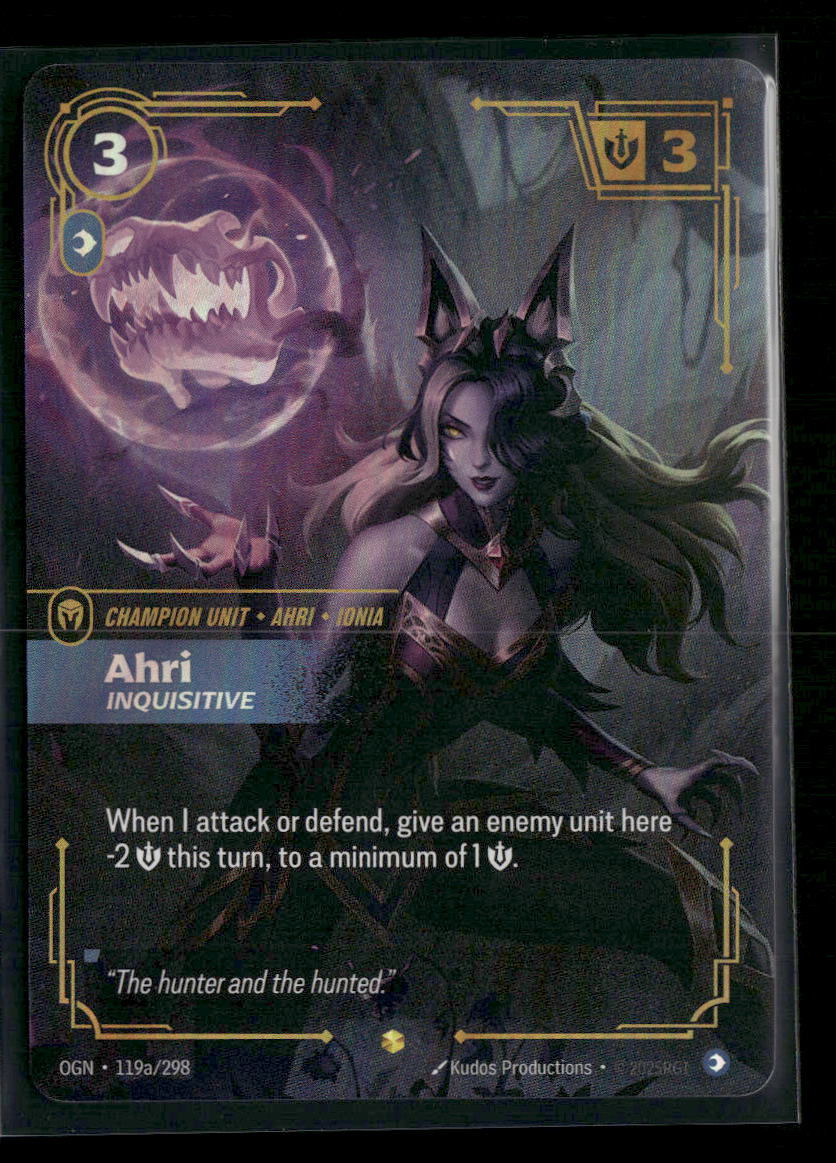 Ahri - Inquisitive (Alternate Art) #119a/298 Foil Showcase - Riftbound Origins