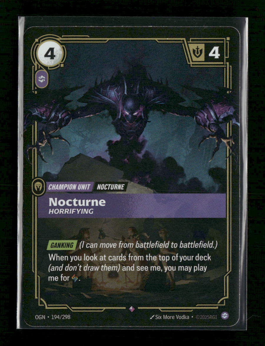Nocturne- Horrifying #194/298 Foil Rare - Riftbound Origins