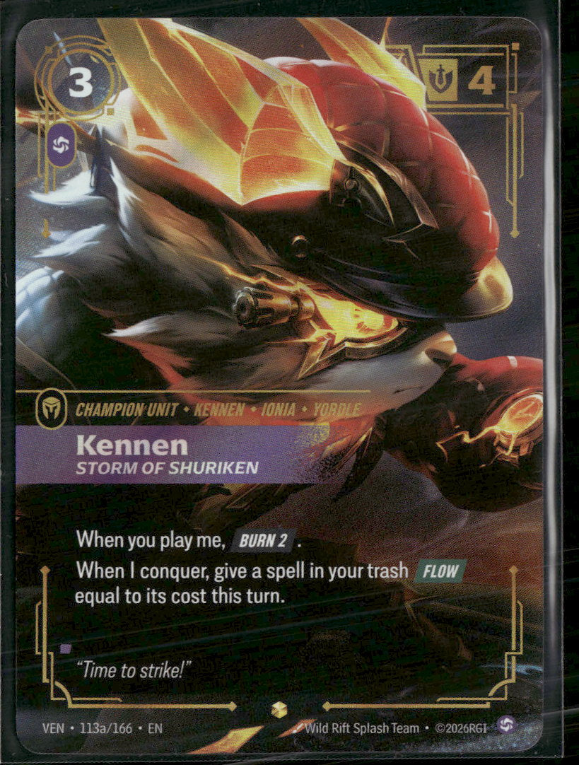 Kennen - Storm of Shuriken #113a/166 Legendary - Riftbound
