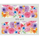 Butterfly Flower Water Transfer Decal Nail Sticker