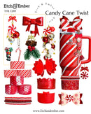 Deluxe Candy Cane Straw Topper