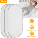 3Pcs Waterproof Changing Pad Liners Washable Reusable Changing Pad Cover Liners Cotton Surface Bassinet Changing Pad For Baby