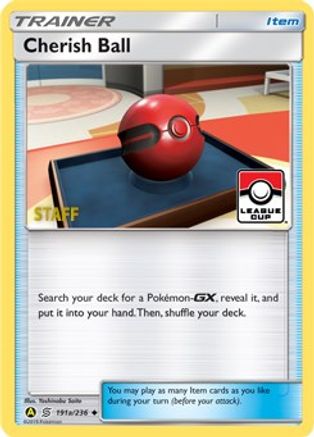 Cherish Ball (League Cup) [Staff] 191a/236 - League & Championship Cards Reverse Holofoil