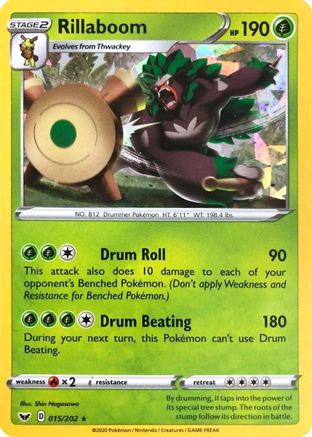 Rillaboom (Cracked Ice Holo) 015/202 - Deck Exclusives Holofoil