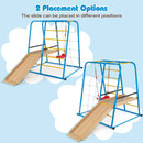 6-in-1 Indoor Jungle Gym with Slide for Boys and Girls 3+ Years Old-Blue