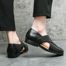 Men's Summer Breathable Woven Leather Sandals