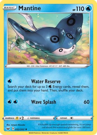 Mantine 052/202 - SWSH01 Sword & Shield Base Set