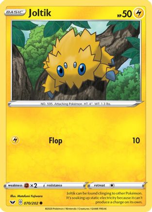 Joltik 070/202 - SWSH01 Sword & Shield Base Set Reverse Holofoil