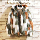 Men's Faux Leather Warm Coat Handsome Thickened