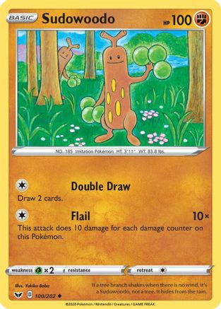 Sudowoodo 100/202 - SWSH01 Sword & Shield Base Set Reverse Holofoil
