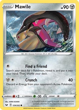 Mawile 129/202 - SWSH01 Sword & Shield Base Set Reverse Holofoil