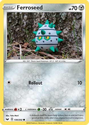 Ferroseed 130/202 - SWSH01 Sword & Shield Base Set Reverse Holofoil