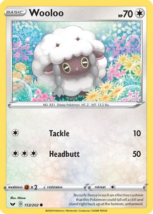 Wooloo 153/202 - SWSH01 Sword & Shield Base Set