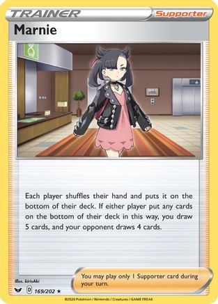 Marnie 169/202 - SWSH01 Sword & Shield Base Set Reverse Holofoil