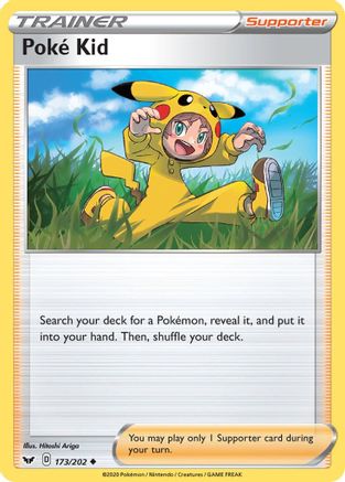 Poke Kid 173/202 - SWSH01 Sword & Shield Base Set Reverse Holofoil