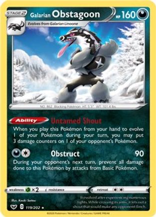Galarian Obstagoon 119/202 - Deck Exclusives
