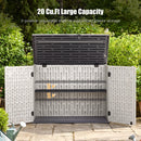 20 Cu.Ft Horizontal Resin Storage Shed with Adjustable Shelf