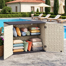 20 Cu.Ft Horizontal Resin Storage Shed with Adjustable Shelf