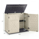 20 Cu.Ft Horizontal Resin Storage Shed with Adjustable Shelf