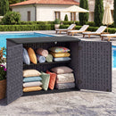 20 Cu.Ft Horizontal Resin Storage Shed with Adjustable Shelf