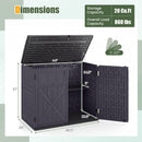 20 Cu.Ft Horizontal Resin Storage Shed with Adjustable Shelf