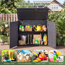 20 Cu.Ft Horizontal Resin Storage Shed with Adjustable Shelf