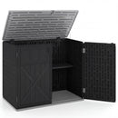 20 Cu.Ft Horizontal Resin Storage Shed with Adjustable Shelf