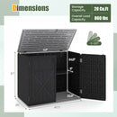 20 Cu.Ft Horizontal Resin Storage Shed with Adjustable Shelf