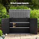20 Cu.Ft Horizontal Resin Storage Shed with Adjustable Shelf