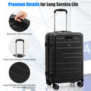 20 Inch Carry-on Luggage PC Hardside Suitcase TSA Lock with Front Pocket and USB Port