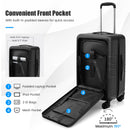 20 Inch Carry-on Luggage PC Hardside Suitcase TSA Lock with Front Pocket and USB Port