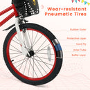20 Inch Kids Bike Adjustable with Kickstand and Storage Basket for Aged 8+ Years