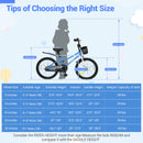 20 Inch Kids Bike Adjustable with Kickstand and Storage Basket for Aged 8+ Years