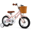 14 Inch Kids Bike Retro Bicycle with Adjustable Height and Basket for Ages 3-5 Years Old-
