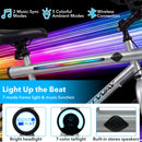 20 Inch LED-lit Cycling Bike with 2 Speakers and Ambient Lights for Men and Women