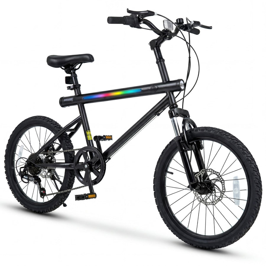 20 Inch Commuter Bicycle LED-lit with 6-Speed Shimano Twist Shifting and Stereo Speakers