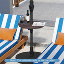 20 Inch Outdoor Adjustable Umbrella Table for 2 Sizes Patio Umbrella Pole