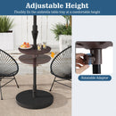 20 Inch Outdoor Adjustable Umbrella Table for 2 Sizes Patio Umbrella Pole
