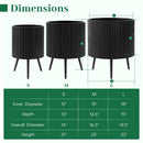20-Inch Raised Metal Planter with Stand and Drainage Holes