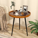 Round Sea Shell End Table with Epoxy Resin Finish