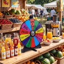 20 Inches 14 Slots Spin Wheel with Blackboard Marker for Prizes