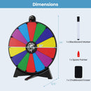 20 Inches 14 Slots Spin Wheel with Blackboard Marker for Prizes