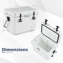 20 Quart Portable Hard Cooler with Built-in Ruler and Bottle