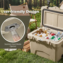 20 Quart Portable Hard Cooler with Built-in Ruler and Bottle