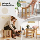 20 inch Teak Shower Bench Waterproof Shower Stool for Shaving Legs