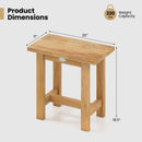 20 inch Teak Shower Bench Waterproof Shower Stool for Shaving Legs