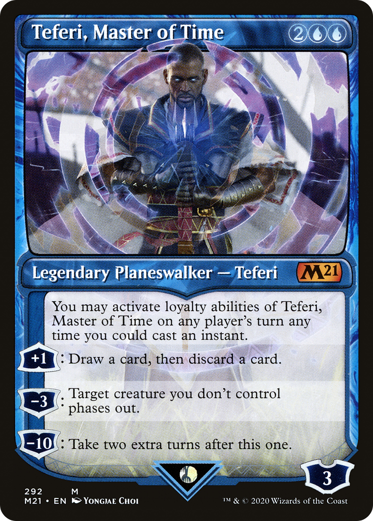 Teferi, Master of Time (M21-292) - Core Set 2021: (Showcase) Foil