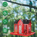 Barn Bird Feeder with Lift Top Lid and Viewing Window