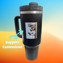 Personalized Stainless Steel Insulated Travel Mug with Handle